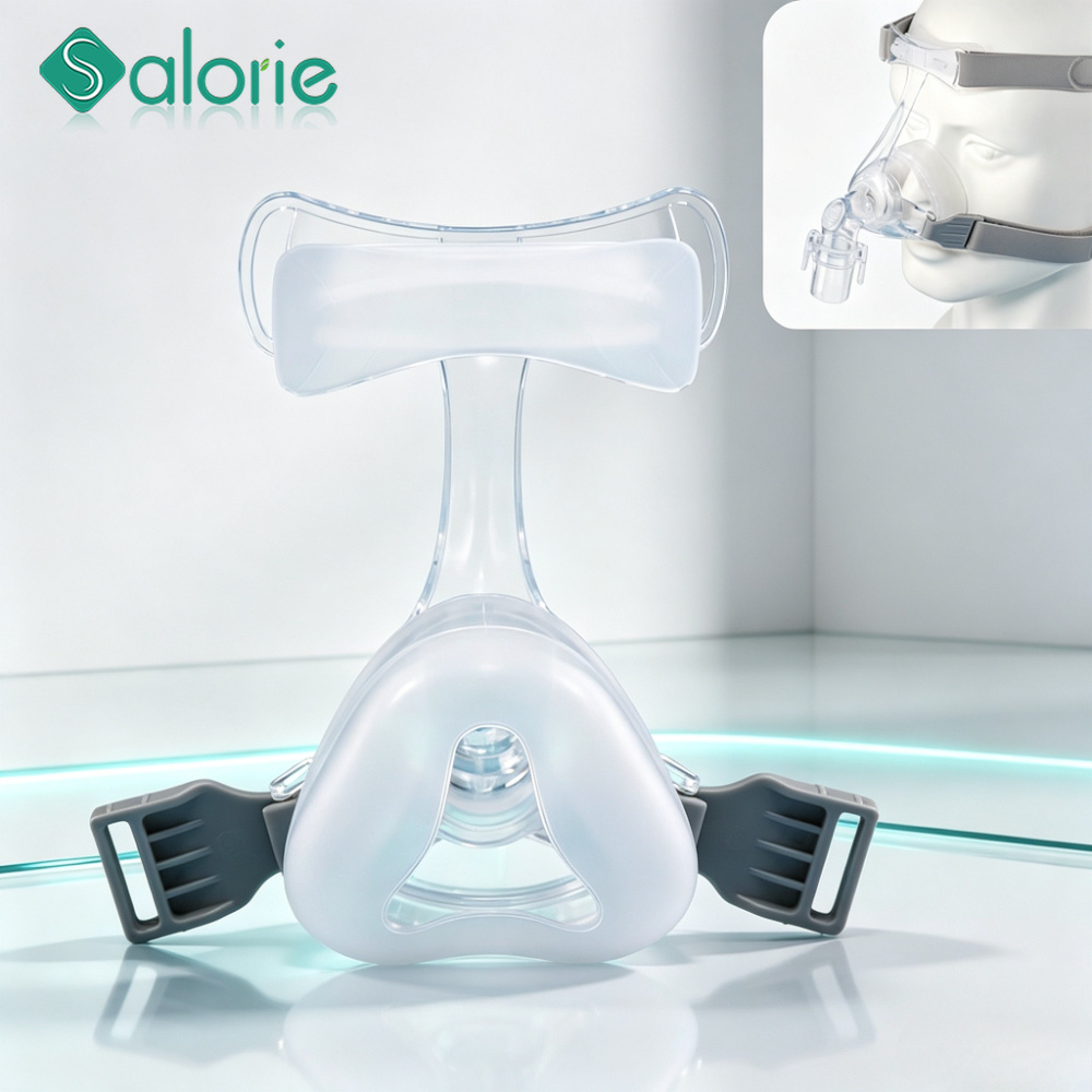 Silicone Mask Bracket - Komfort-CPAP-Nasenmaske Weiches Flüssigsilikon-Pad Stirnhalterung Schnellverschluss-Schnittstelle Schlafapnoe-Atemmasken-Zubehör